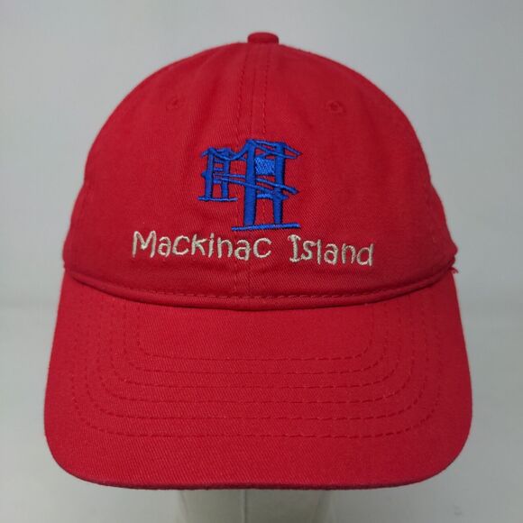 Mackinac Island Boy's Slideback Hat Red Size Child Embroidered Logo - Picture 2 of 7